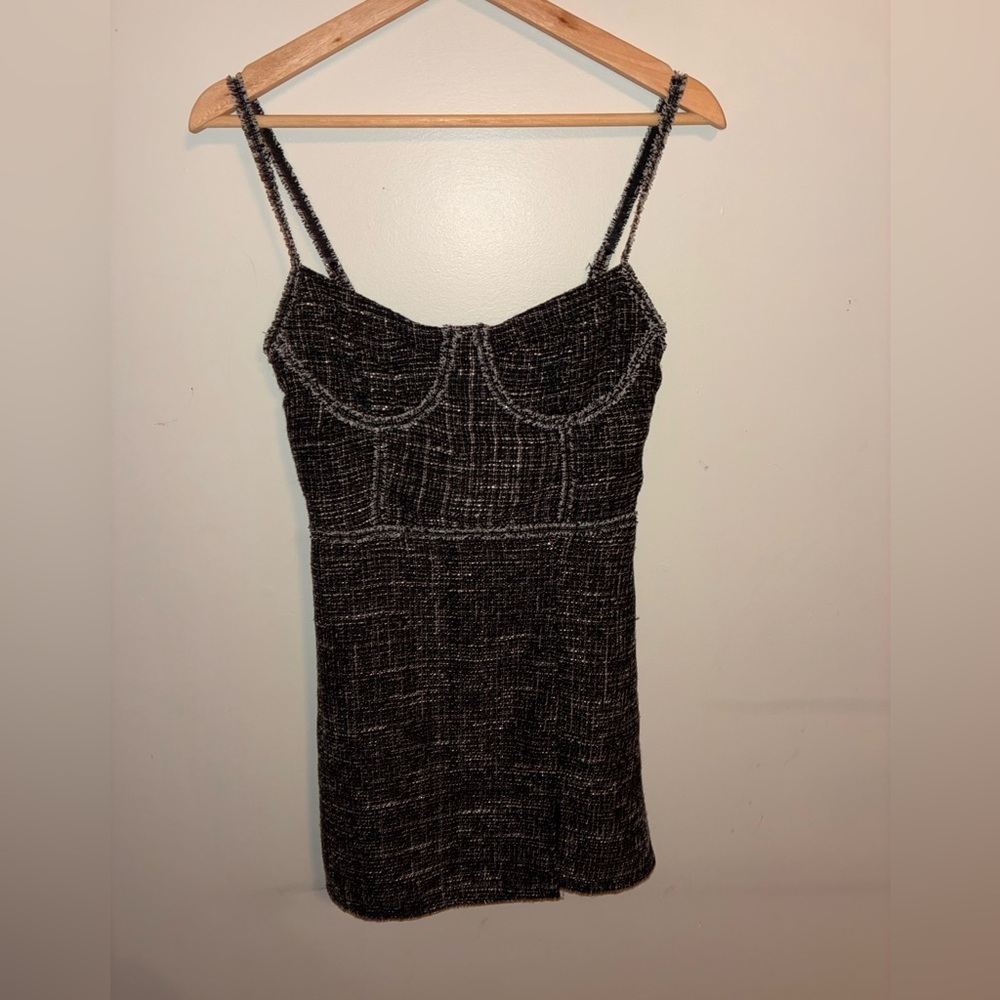 Altar’d State Black & Silver Tweed Dress – XS – Brand New With Tags